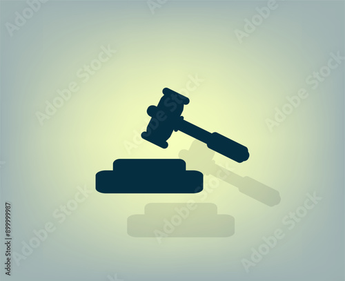 Vector illustration with shadow on gradient background