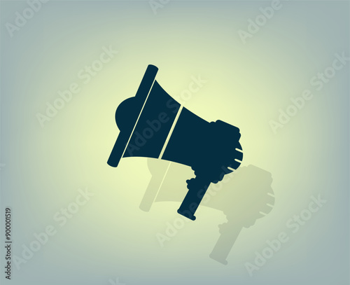 Vector illustration with shadow on gradient background