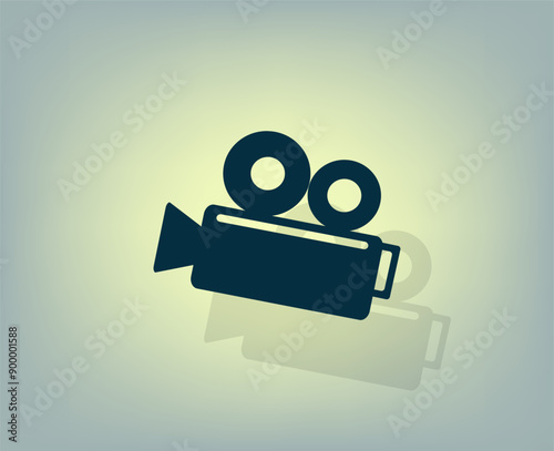 Vector illustration with shadow on gradient background