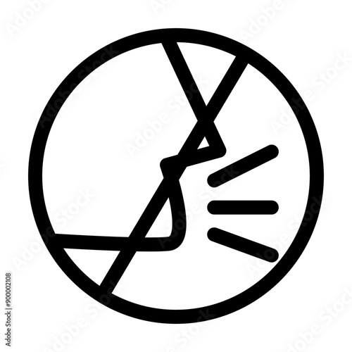 Keep silence icon template