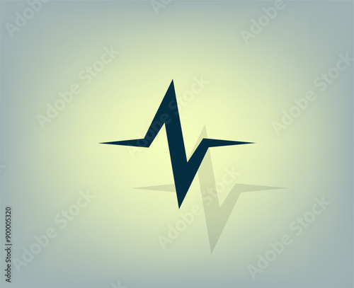 Vector illustration with shadow on gradient background