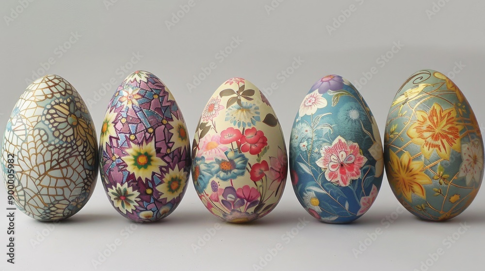 Old fashioned paper patterns Easter eggs Old fashioned paper patterns Easter eggs