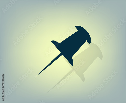 Vector illustration with shadow on gradient background