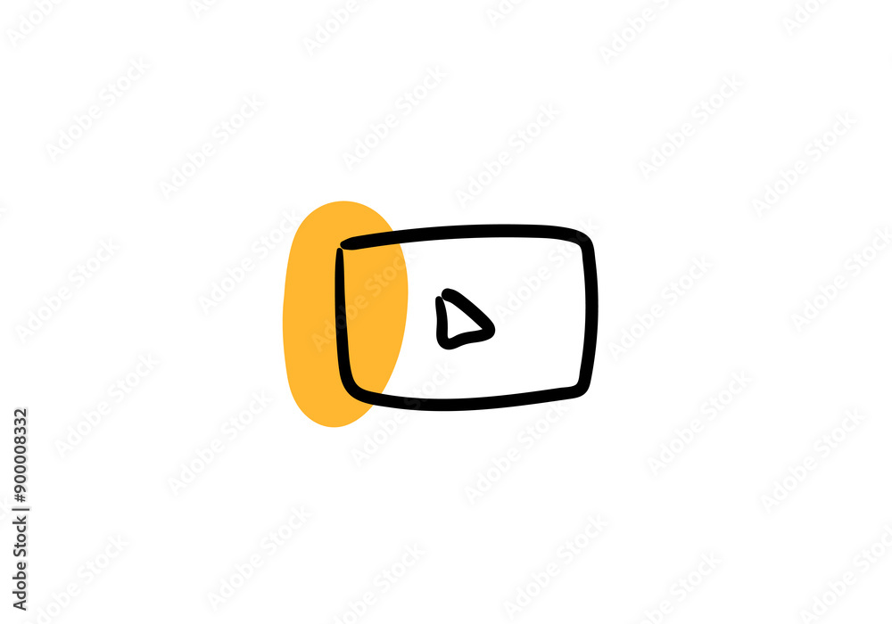 Hand drawn with yellow strokes, icon, doodle, cartoon, vector illustration. Hand drawn with yellow strokes, icon, doodle, cartoon, vector illustration.