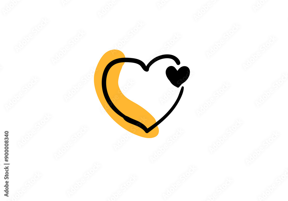 Hand drawn with yellow strokes, icon, doodle, cartoon, vector illustration. Hand drawn with yellow strokes, icon, doodle, cartoon, vector illustration.