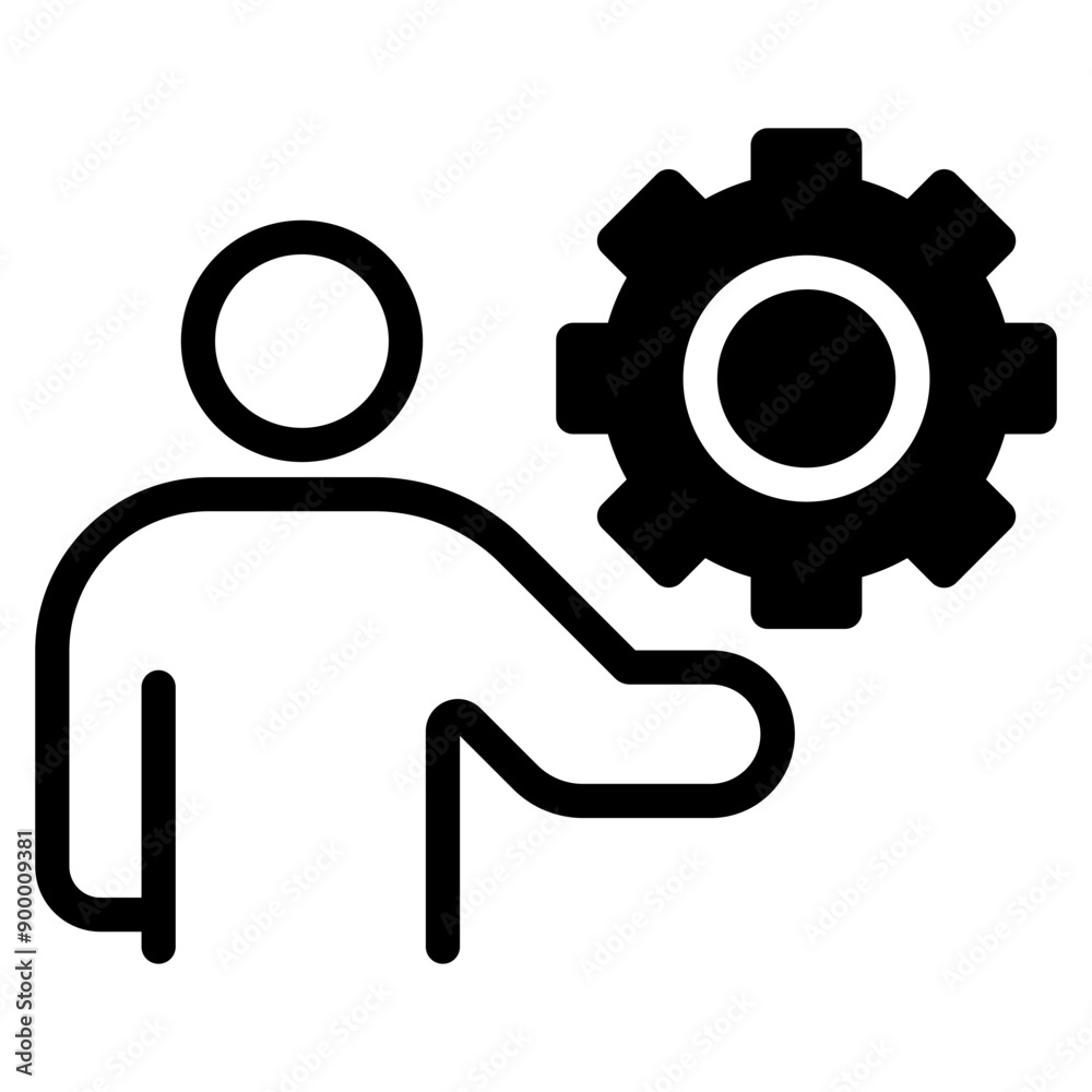 joint development with gearwheel. linear trend modern abstract logotype graphic stroke art design isolated on white background. concept of skill or professional opportunity or research joint development with gearwheel. linear trend modern abstract logotype graphic stroke art design isolated on white background. concept of skill or professional opportunity or research
