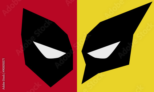 red vs yellow rivalry walpaper with halftone style and copyspace