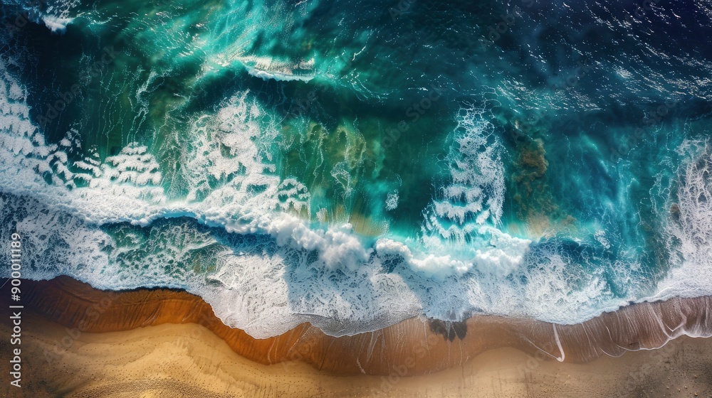 ocean breaks on shore - generative ai ocean breaks on shore - generative ai