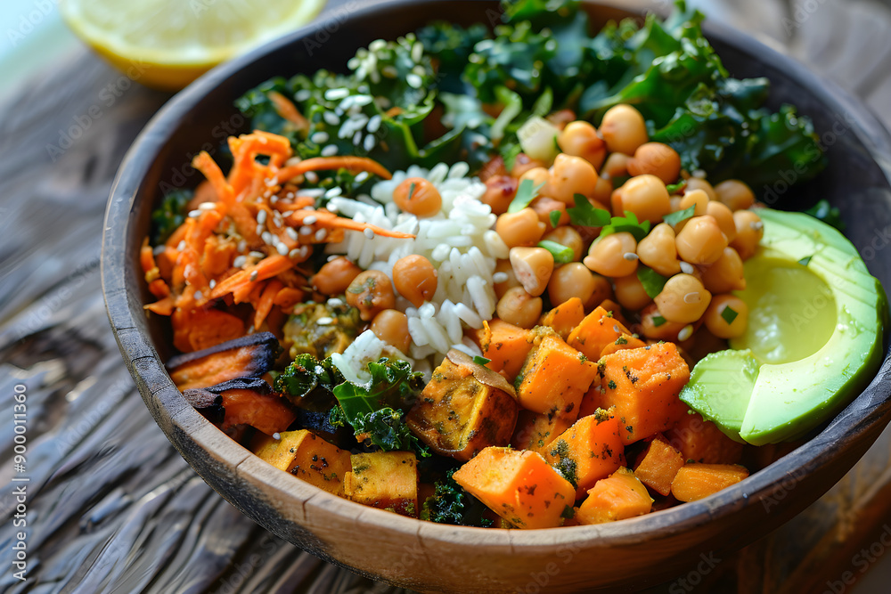 Kale and Sweet Potato Buddha Bowl Kale and Sweet Potato Buddha Bowl