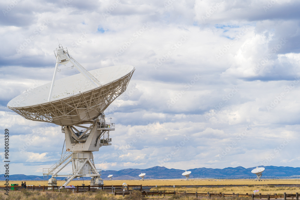 The Very Large Array VLA in New Mexico, satellite dish in the sky The Very Large Array VLA in New Mexico, satellite dish in the sky