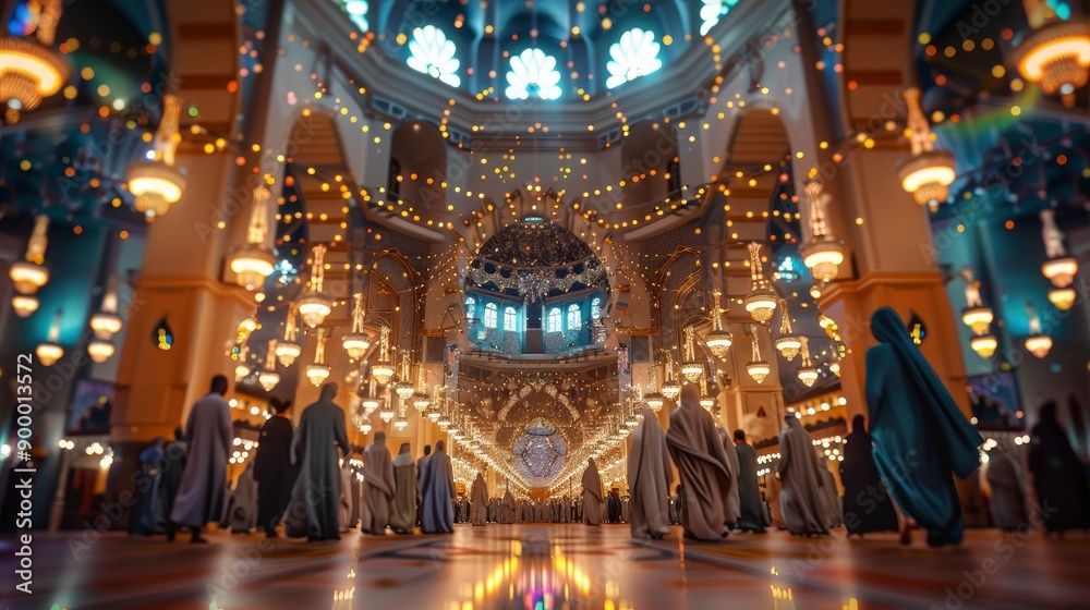 Fototapeta premium Eid Al Adha photography background, generative ai