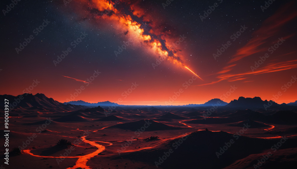 Orange Sky On An Alien Planet Orange Sky On An Alien Planet