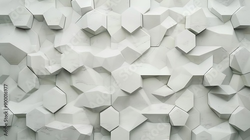 White Geometric Marble Wall Texture