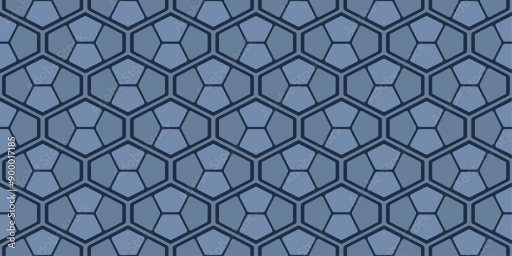 Fototapeta premium A black pattern of hexagons
