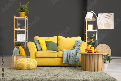 Wicker basket with citruses...