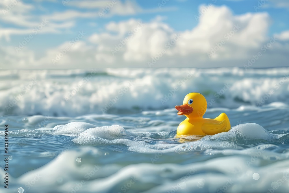 Rubber duck on the ocean Rubber duck on the ocean