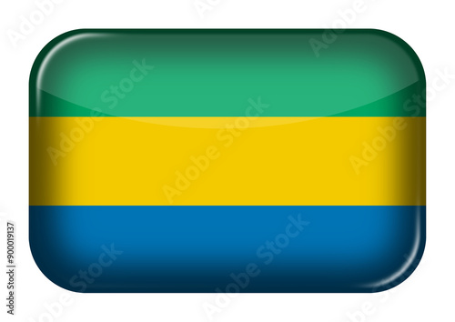 Free Download Gabon web icon rectangle button with clipping path - GFXLoad