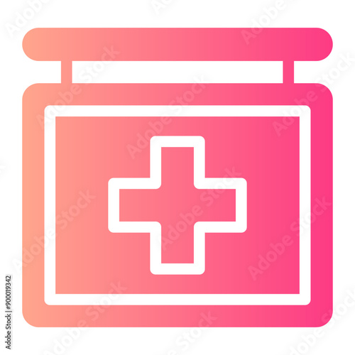 signboard gradient icon