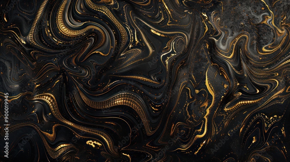 A rich, deep onyx black background with an intricate golden filigree pattern swirling across the entire surface, suggesting elegance and luxury. A rich, deep onyx black background with an intricate golden filigree pattern swirling across the entire surface, suggesting elegance and luxury.