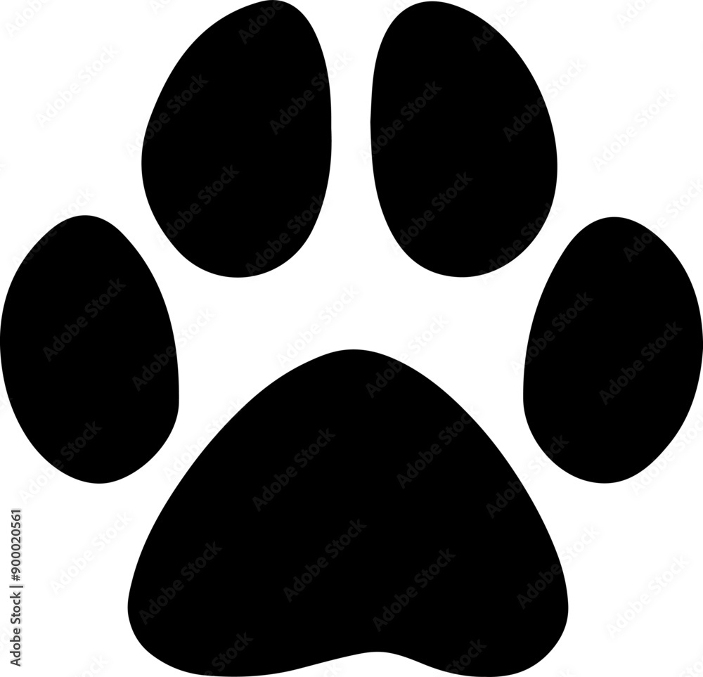 Dog paw print clip art design on plain white transparent isolated background for card, shirt, hoodie, sweatshirt, apparel, card, tag, mug, icon, poster or badge Dog paw print clip art design on plain white transparent isolated background for card, shirt, hoodie, sweatshirt, apparel, card, tag, mug, icon, poster or badge