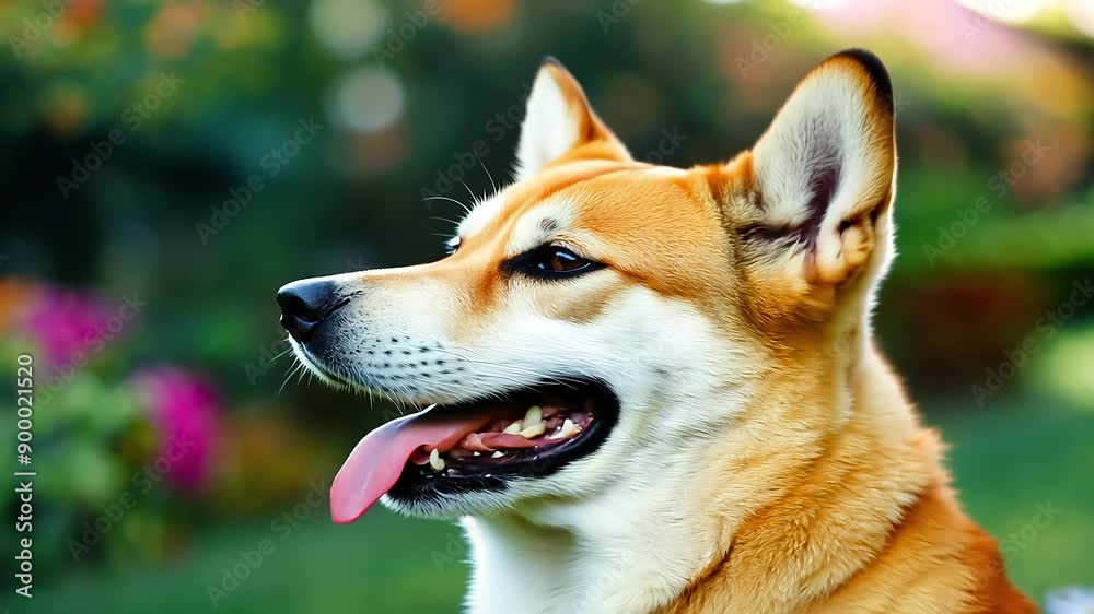 Happy Dog Outdoors with Tongue Out with Ai generated.
Happy Dog Outdoors with Tongue Out with Ai generated.