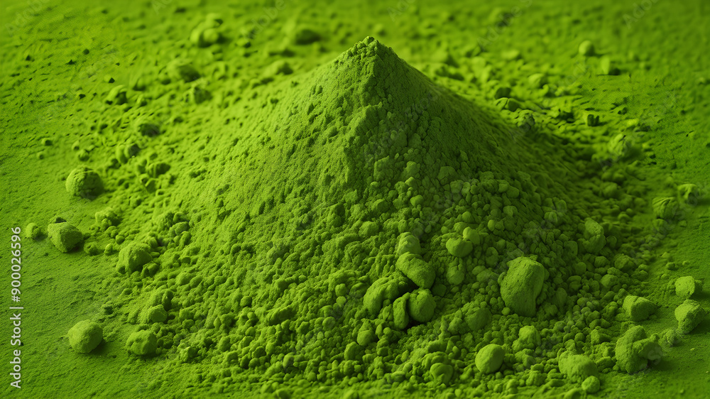 Green food powder background. Generative AI Green food powder background. Generative AI