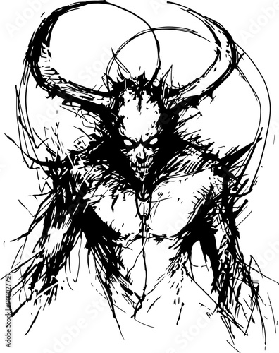 Demon sketch  drawing