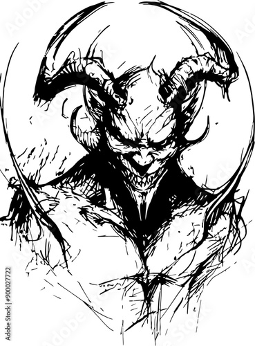 Demon sketch  drawing