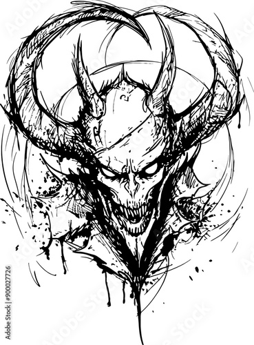Demon sketch  drawing