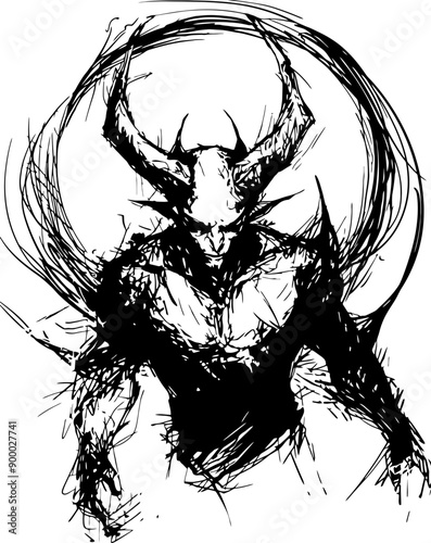 Demon sketch  drawing