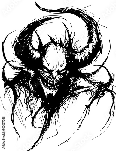 Demon sketch  drawing