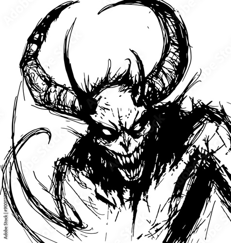 Demon sketch  drawing