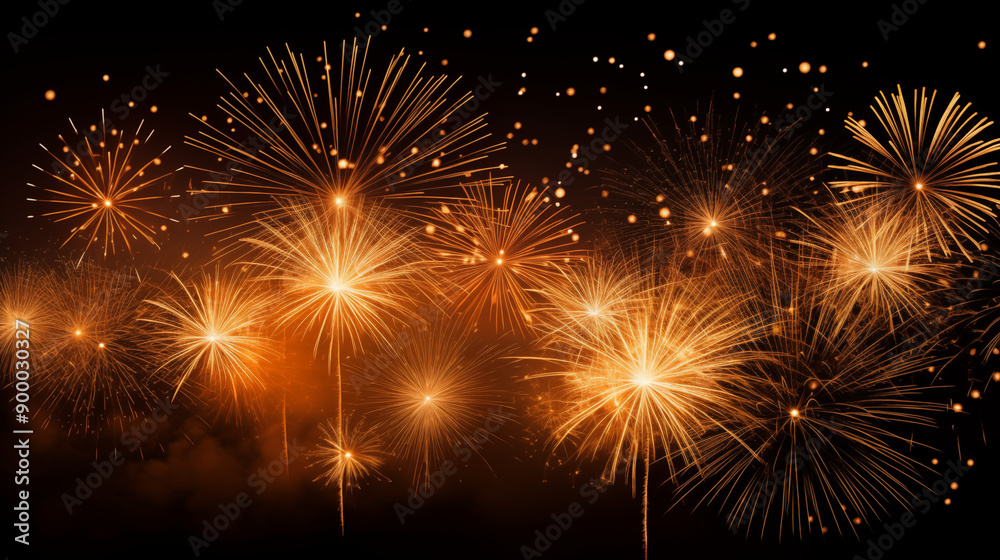 Brilliant Fireworks Explosion Lighting Up The Sky Brilliant Fireworks Explosion Lighting Up The Sky