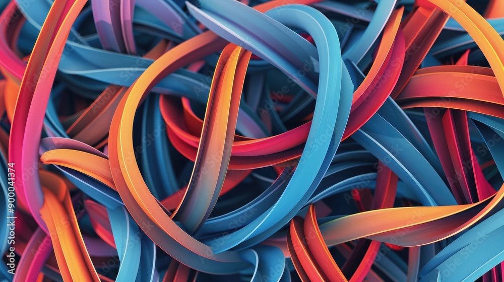 Interwoven lines creating an abstract pattern, illustrating communication and collaboration.