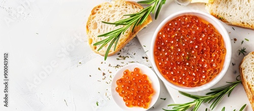 A bowl of fresh pike caviar...