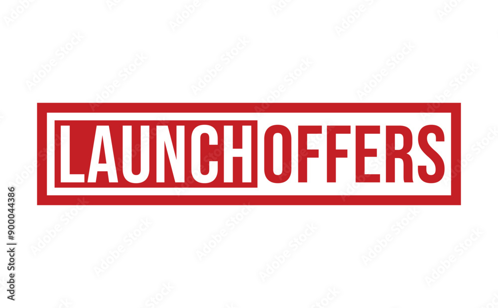 Launch Offers red rubber stamp vector design. Launch Offers red rubber stamp vector design.