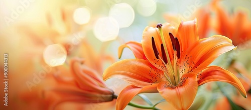Close up of an orange lily ...