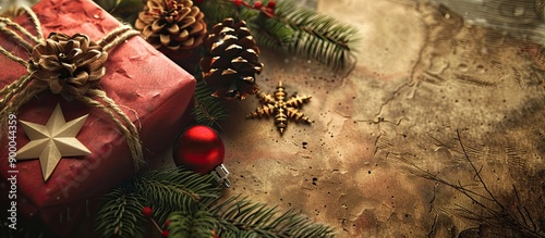 Retro style Christmas backg...