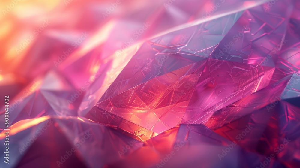 Crystal-Like 3D Geometric Facets - Develop a background with 3D geometric facets resembling crystals with a sparkling effect Crystal-Like 3D Geometric Facets - Develop a background with 3D geometric facets resembling crystals with a sparkling effect