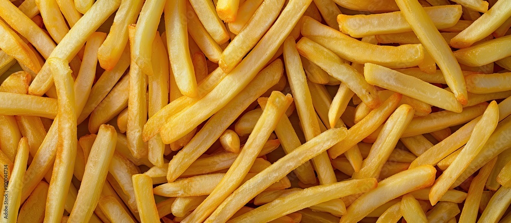 The texture of French fries is suitable for a copy space image The texture of French fries is suitable for a copy space image