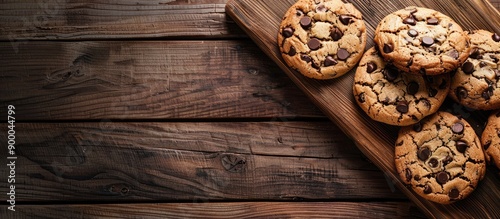 Cookies resting on a wooden...
