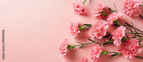 Pink carnation flowers on a...