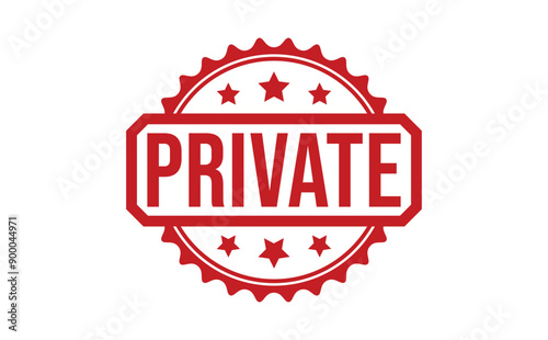private Red rubber stamp on white background. private stamp sign. private stamp.
