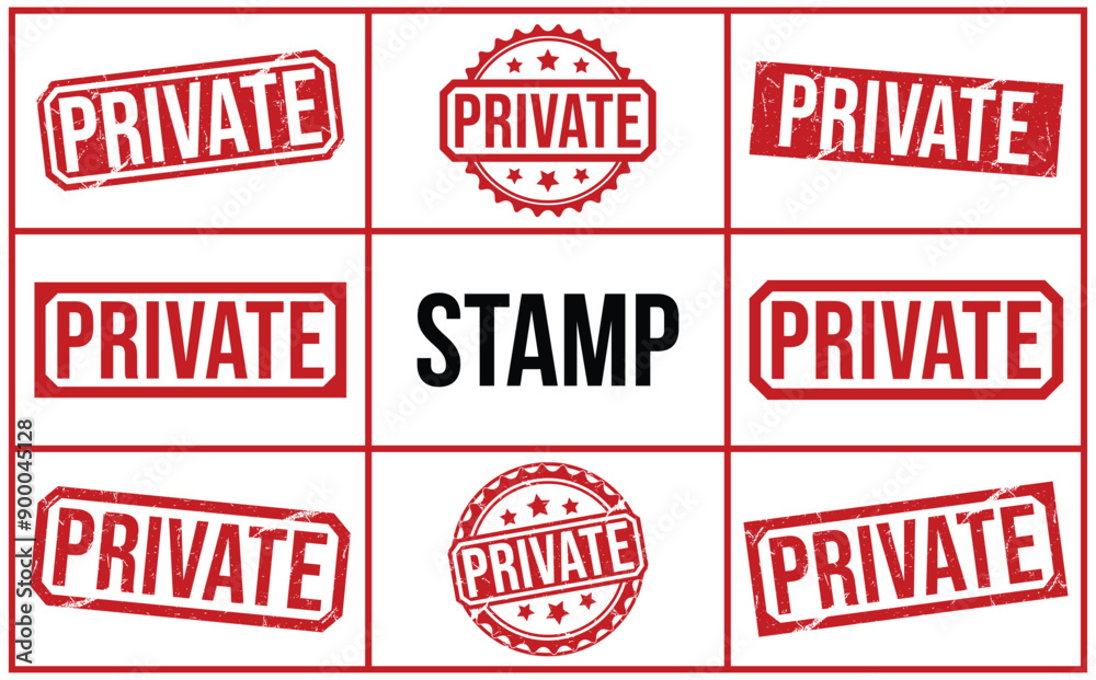 private red rubber stamp vector design. private red rubber stamp vector design.