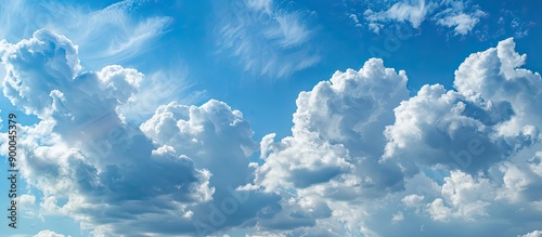 Scenic blue sky and fluffy ...