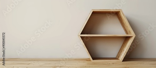 Hexagonal wooden shelf idea...