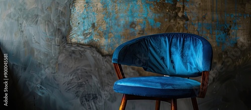 A wooden chair with a vibra...