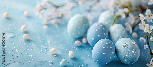 Blue Easter eggs on holiday...