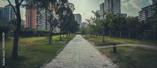 Desolate path alongside the...