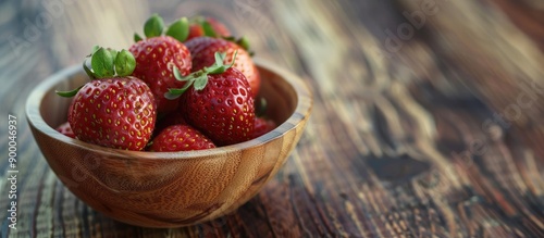 Fresh strawberry in a woode...